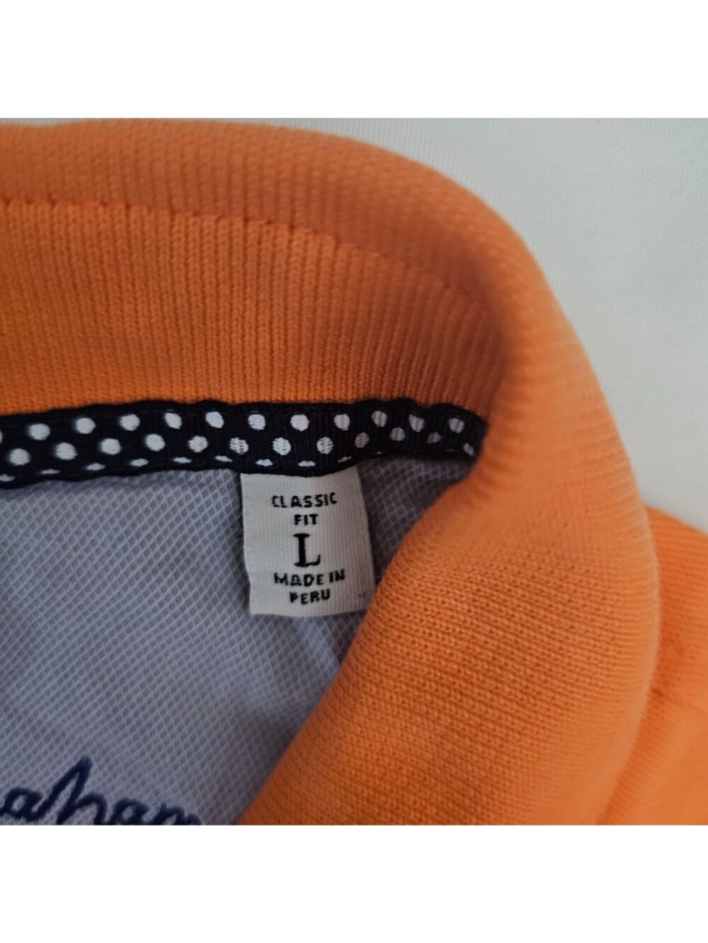 Robert Graham Men's Orange‎ Classic Fit Short Sleeve Polo Shirt Size Large - Picture 7 of 11